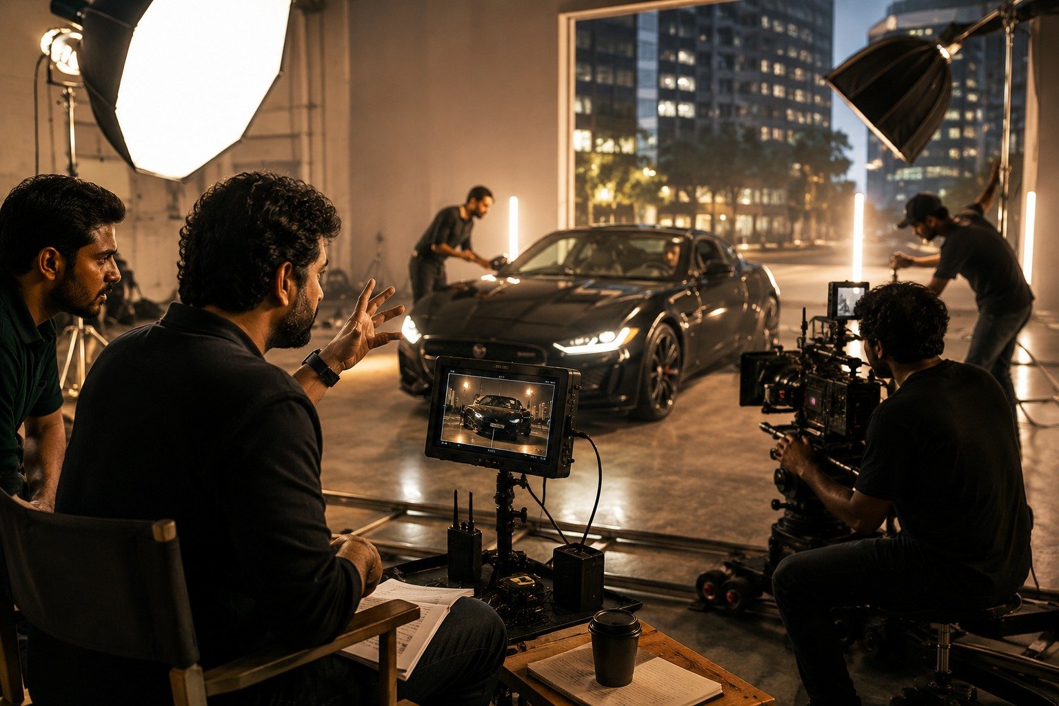 Neon Ride — cinematic automotive ad film shot in a neon city by NAVA